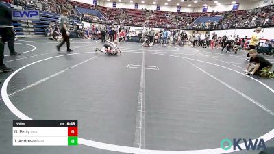 55 lbs Quarterfinal - Nevalee Petty, Skiatook Youth Wrestling vs Tristyn Andrews, Madill Takedown