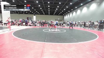 110 lbs Cons. Sub-semis - Dakota Harris, Hurricane Wrestling Academy vs Lila Breedlove, Borger Wrestling Club