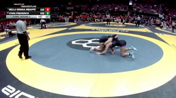 G-130 lbs Cons. Round 2 - Cora Frederick, G-Vermilion vs Bella Ndinga Mbappe`, G-Olen. Orange