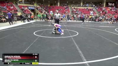 60 lbs Quarterfinal - Braelyn Hicks, Renegades vs Andalyn Hogan, WR - Topeka Blue Thunder