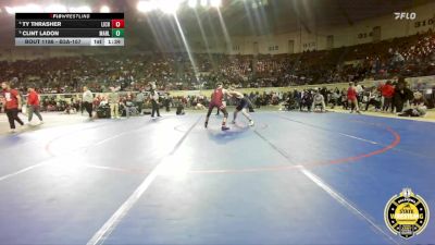 B3A-157 lbs Quarterfinal - Clint Ladon, Marlow vs Ty Thrasher, Lincoln Christian