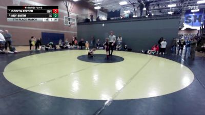 55 lbs 5th Place Match - Jocelyn Peltier, Kimberly Bulldog Wrestling Club vs Indy Smith, Declo Stingers