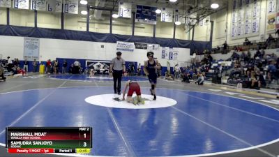 140 lbs Cons. Round 3 - MARSHALL MOAT, Wasilla High School vs SAMUDRA SANJOYO, Kodiak