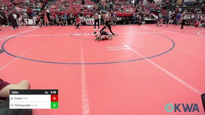 56 lbs Rr Rnd 4 - Abby Owen, Perry Wrestling Academy vs Haven Pohlsander, R.A.W.