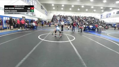 100 lbs Champ. Round 1 - Aiza Jolene Ronquillo, Camarillo vs Sophia Zarate, King, Martin Luther Jr