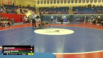 132 lbs Round 1 (16 Team) - Jobi Colbert, Ola vs Hasaan Williams, Eastside Hs