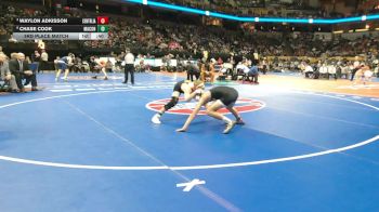 113 Class 1 lbs 3rd Place Match - Waylon Adkisson, Centralia vs Chase Cook, Macon