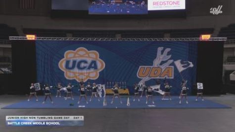 Battle Creek Middle School [2026 Junior High Non Tumbling Game Day Day 1] 2026 UCA Space Center Regional