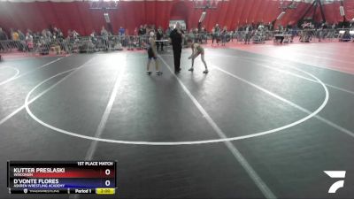 82 lbs 1st Place Match - Kutter Preslaski, Wisconsin vs D`Vonte Flores, Askren Wrestling Academy