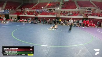 150 lbs Quarters & 1st Wb (16 Team) - Ethan Schneider, Keller Timber Creek vs Hatcher Keiser, Dallas Highland Park