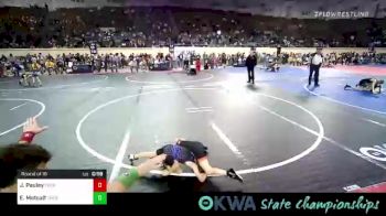 52 lbs Round Of 16 - Jaxx Pauley, Perkins vs Eli Metcalf, Choctaw Ironman Youth Wrestling