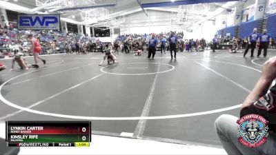 80-85 lbs Semifinal - Lynkin Carter, Honey Badger vs Kinsley Rife, Palmyra