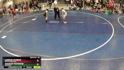 39 lbs Cons. Semi - Dawson McMahon, Shootbox vs Landon Dunbar, Uintah Wrestling