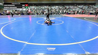 46 lbs Consi Of 16 #2 - Liam Rodriguez, Rising Sun Wrestling Club vs Damian Cervantes, Madera Wrestling Club