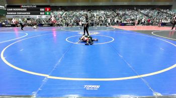 46 lbs Consi Of 16 #2 - Liam Rodriguez, Rising Sun Wrestling Club vs Damian Cervantes, Madera Wrestling Club