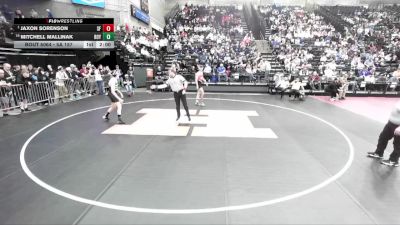 5A 157 lbs Champ. Round 1 - Jaxon Sorenson, Spanish Fork vs Mitchell Mallinak, Roy