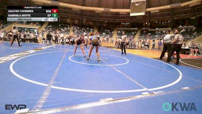 105 lbs 3rd Place - Aaliyah Coombes, Wyandotte Youth Wrestling vs Gabriela Motte, Tulsa Blue T Panthers