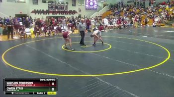 106 lbs Semis & 3rd Wb (16 Team) - Waylon Pederson, Benedictine Military School vs Owen Etris, Chestatee