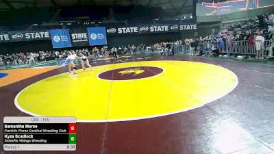 115 lbs Champ. Rd Of 32 - Samantha Morse, Franklin Pierce Cardinal Wrestling Club vs Kyza Scadlock, SelahFlo Vikings Wrestling