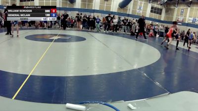 14U Boys FS - 140-155 Semis - William Scruggs, Columbus North Wrestling Club vs General Mclain, Team Jeff Wrestling Club