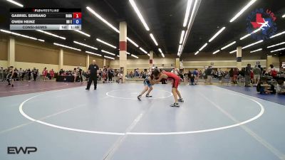 92 lbs Consolation - Gabriel Serrano, Babak Nourzad Wrestling Club/ Gracie Barra Katy vs Owen Heinz, NB Elite Wrestling Club