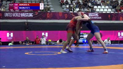 72 kg Round 3 - Tiffani Baublitz, USA vs Nyla Burgess, CAN