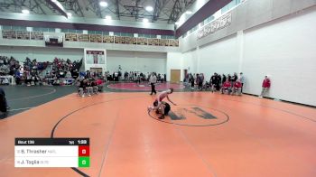 120 lbs Consi Of 8 #1 - Braeden Thrasher, North Attleborough vs Justin Toglia, Greater Lawrence