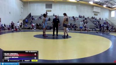 195 lbs Cons. Round 2 - Elias Cressell, Apache Wrestling Club vs Darius Brown, Indiana