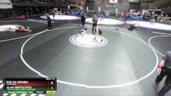 106 lbs Quarterfinal - Eve-Va Sarabia, California vs Aliah Bertalotto, Turlock High School Wrestling