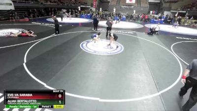 106 lbs Quarterfinal - Eve-Va Sarabia, California vs Aliah Bertalotto, Turlock High School Wrestling