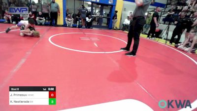 85 lbs Quarterfinal - Johnathon Primeaux, Henryetta Knights Wrestling Club vs Keller Nestlerode, Bristow Wrestling