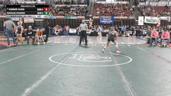 G - 100 lbs Cons. Round 3 - Kimber Klein, Chinook (Girls) vs Natalie Starks, Billings Skyview (Girls)