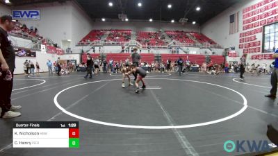 67 lbs Quarterfinal - Kyndall Nicholson, Mustang Bronco Wrestling Club vs Cannon Henry, Piedmont