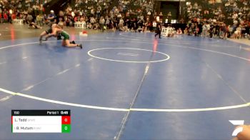 150 lbs Cons. Round 3 - Brandon Mutum, Elkhorn Valley Wrestling Club vs Layn Todd, St. Francis Wrestling Club