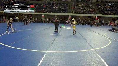 55 lbs Cons. Round 3 - Wyatt Milbeck, Bison Wrestling Club vs Lincoln Rinehart, Moyer Elite