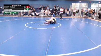 157 lbs Cons. Round 3 - Johnny Thomas, Fort Hays State vs Ayson Rice, Southeast Community College