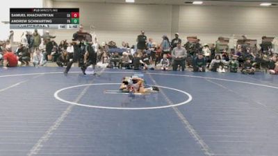 55 lbs Quarterfinal - Samuel Khachatryan, CA vs Andrew Schwarting, PA