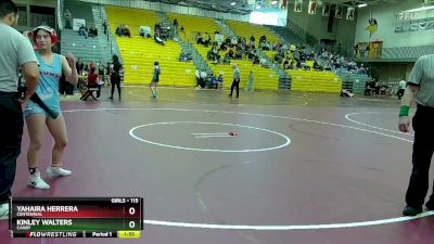 115 lbs Champ. Round 2 - Yahaira Herrera, Centennial vs Kinley Walters, Canby