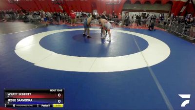 285 lbs Quarterfinal - Wyatt Schmitt, IL vs Jesse Saavedra, IL