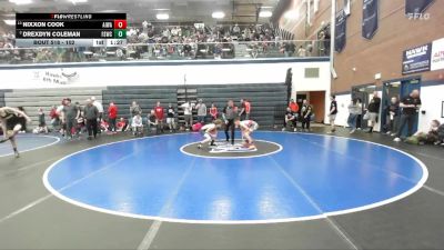 102 lbs Cons. Round 2 - Drexdyn Coleman, Fighting Squirrels Wrestling Club vs Nixxon Cook, All In Wrestling Academy