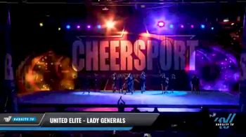 United Elite - Lady Generals [2021 L3 Junior - D2 - Small - A Day 1] 2021 CHEERSPORT National Cheerleading Championship