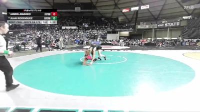 Boys 2A 175 lbs Champ. Round 2 - James Amadeo, Franklin Pierce vs Juan Rodriguez, Grandview