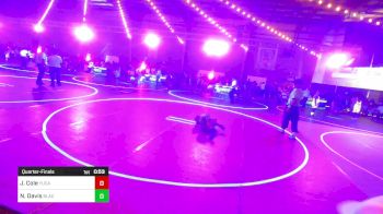 62 lbs Quarterfinal - Jaxson Cole, Yucaipa Thunder WC vs Nisaiah Davis, Black Fox Wrestling Academy