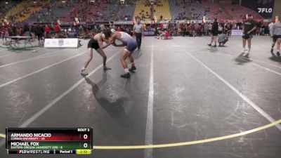 165 lbs Placement (4 Team) - Armando Nicacio, Corban University vs Michael Fox, Eastern Oregon University (OR)