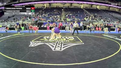 Girls-130 lbs Cons. Round 3 - Emmaleigh Peters, Millington Hs Girls vs Hannah Blyveis, Fowlerville Hs Girls