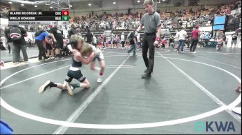 61 lbs Round Of 16 - Blaine Bilodeau Jr., Choctaw Ironman vs Wells Howard, Marlow Outlaws