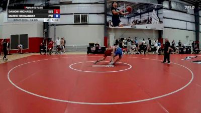 74 kg Champ. Round 2 - Damon Michaels, Edinboro Regional Training Center vs Mateo Hernandez, PPRTC