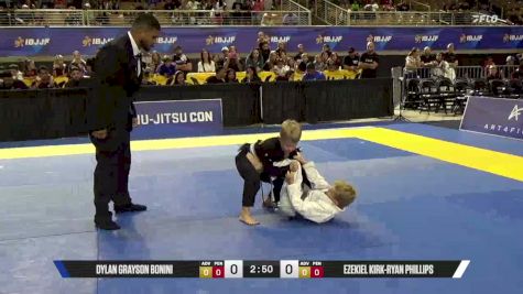 Dylan Grayson Bonini vs Ezekiel Kirk-Ryan Phillips 2026 Pan Kids Jiu-Jitsu IBJJF Championship