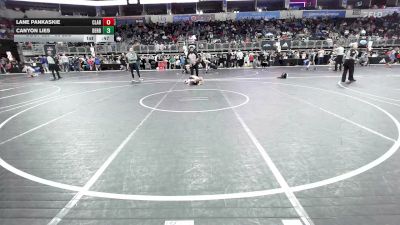 53 lbs Round Of 32 - Lane Pankaskie, Claremore WC vs Canyon Lies, Derby WC