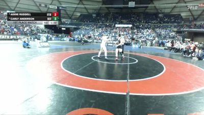 Girls 2A 140 lbs 1st Place Match - Carly Anderson, North Kitsap (Girls) vs Addie Russell, Othello (Girls)